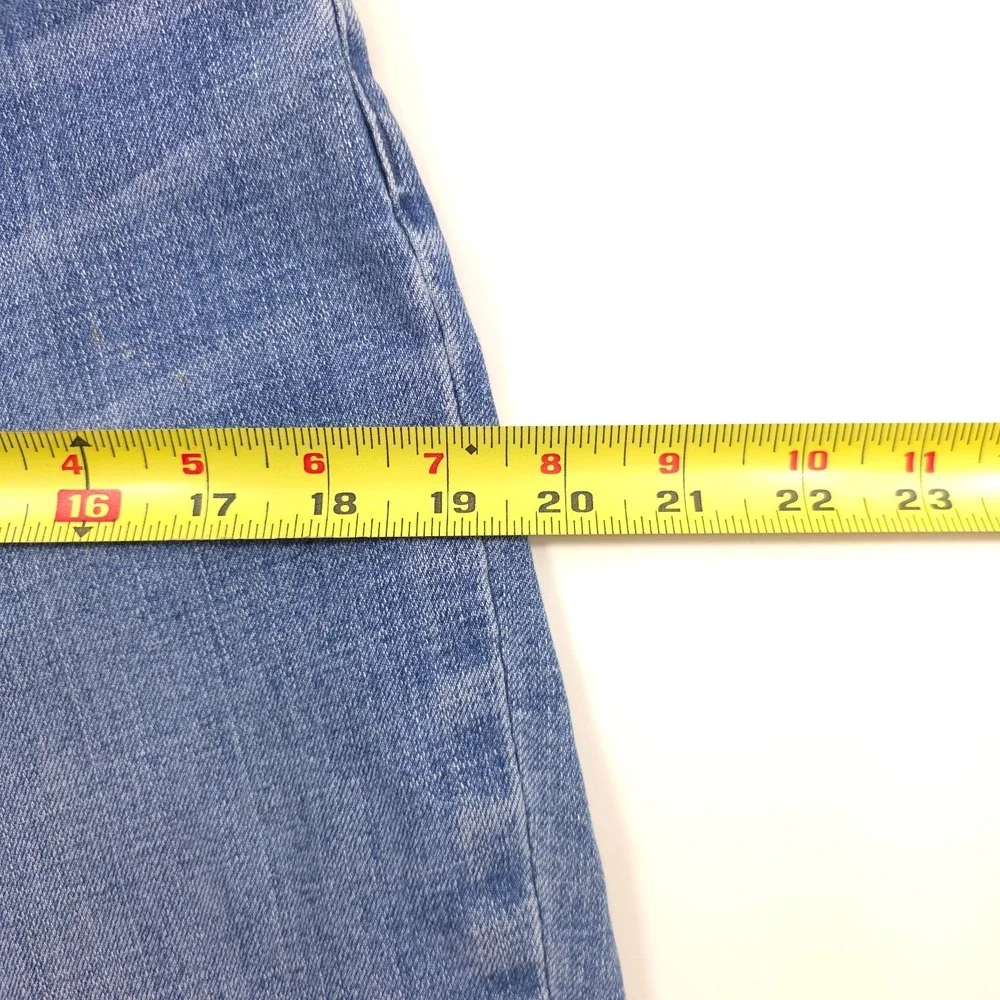 Ann Taylor Factory Women Slim Leg Jeans Size 6 Blue Medium Wash Mid Rise Stretch